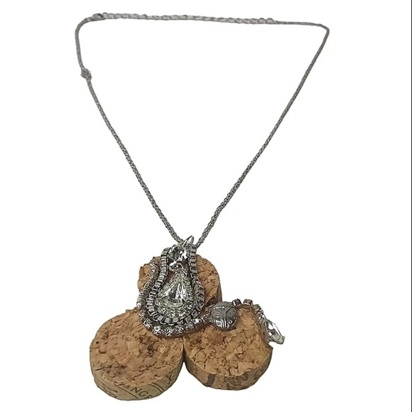 Handmade Cork Clear Crystal necklace - Picture 1 of 3